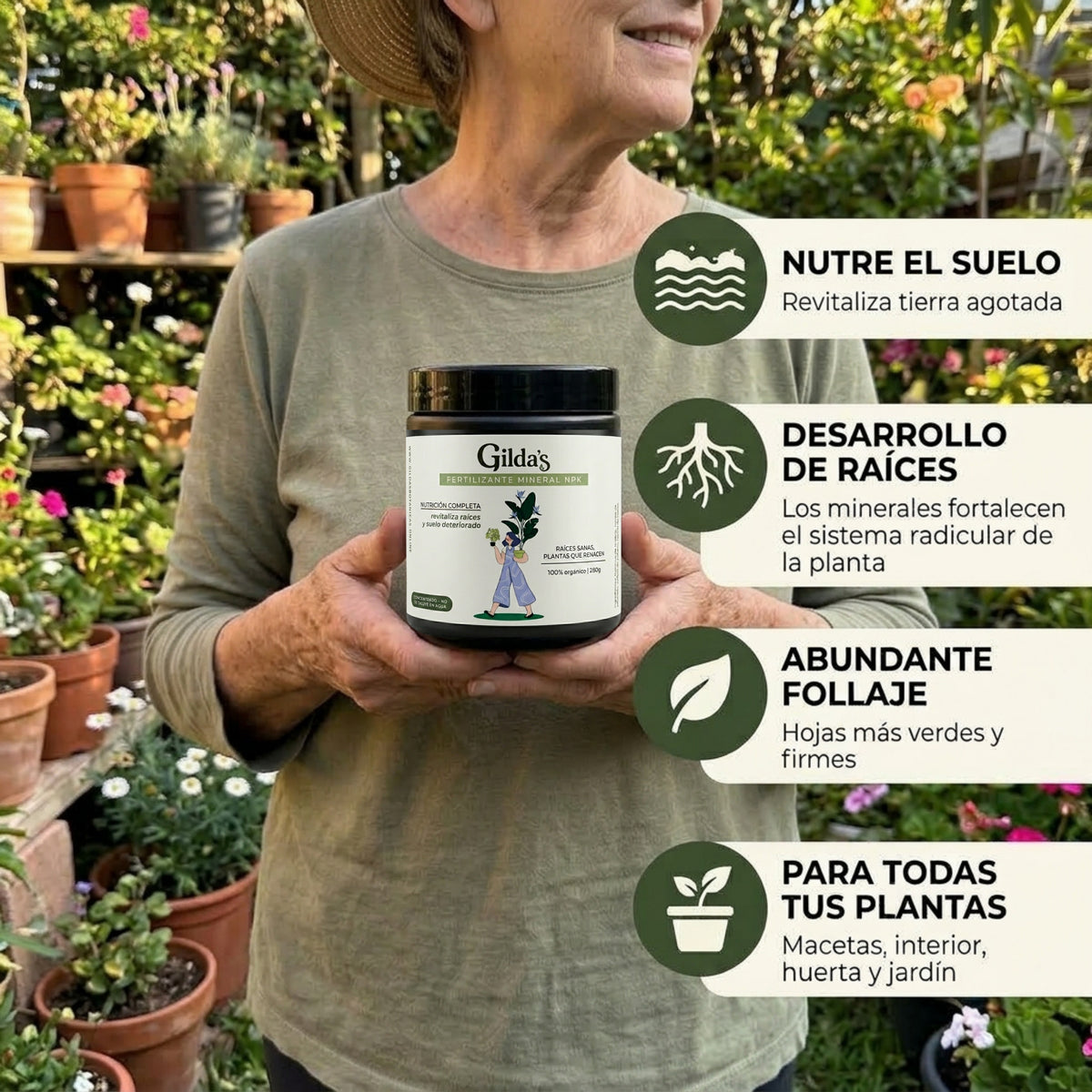 Nutrición Mineral NPK para plantas — Gilda's